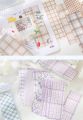 Panda Online 100 Sheets Semi Sugar Lattice Series Grid Memo Pad Checkered Sticky Notes Album Diary Journal Decorative DIY Scrapbooking. 