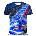 Sonic tshirt kids 3-14 years baby clothes Girls cosplay costume women men fairstars T-shirts tees 3D boys basketball jersey. 
