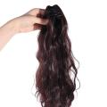 Smooth Invisible Water Wave Wavy False Long Synthetic Girls Heat Resistant Fiber Pony Tail Hairpiece Claw Clip Ponytail Ponytail Wig Hair Extension. 