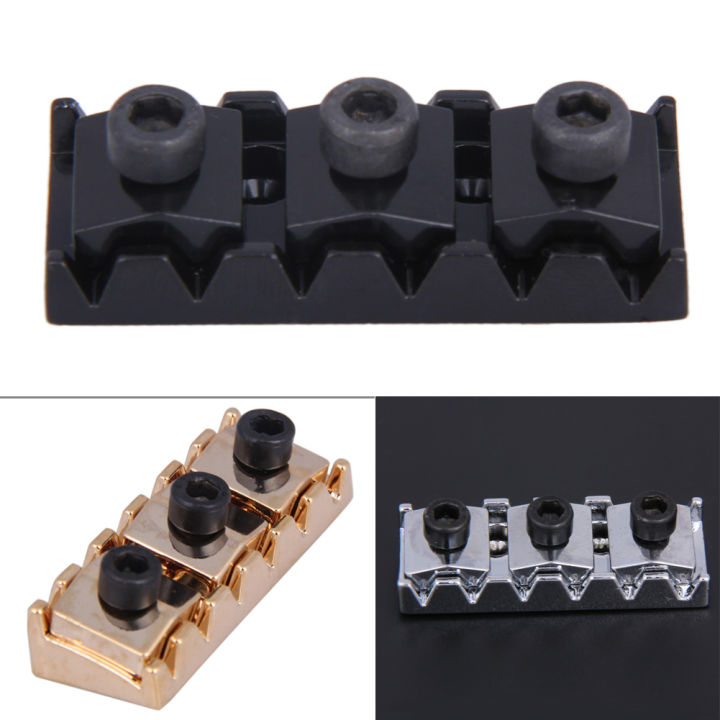 42.2mm Guitar Locking Nut String Lock Zinc Alloy Double Rocking Guitar Nuts Guitars Replacement Parts Instrument Accessories
