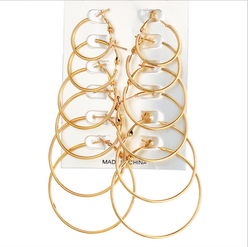 Punk%20Hoop%20Earrings%20Set%20Big%20Circle%20Earring%20Fashion%20Simple%20Jewelry%20Women%20Girls%20Ear%20Clips%20Korean%20Round%20Ear%20Ring%20-%20Image%203