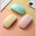 【ThinkWay】Rechargeable Wireless Bluetooth Mouse For Samsung Galaxy Tab S9 FE 10.9 S9 FE Plus S7 FE S8 Plus S7 Plus 12.4 S9 S8 S7 2.4G USB Mice For Android Windows Tablet Laptop Notebook PC. 