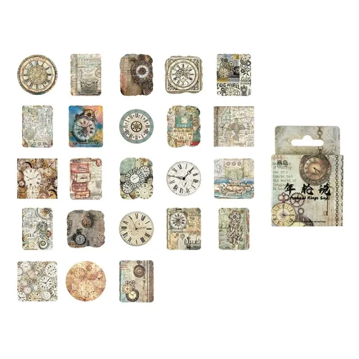 46%20s/packVintage%20clock%20Stickers%20Creativity%20Sealing%20Sticker%20Adhesive%20DIY%20Diary%20Album%20Scrapbooking%20Material%20-%20Image%205