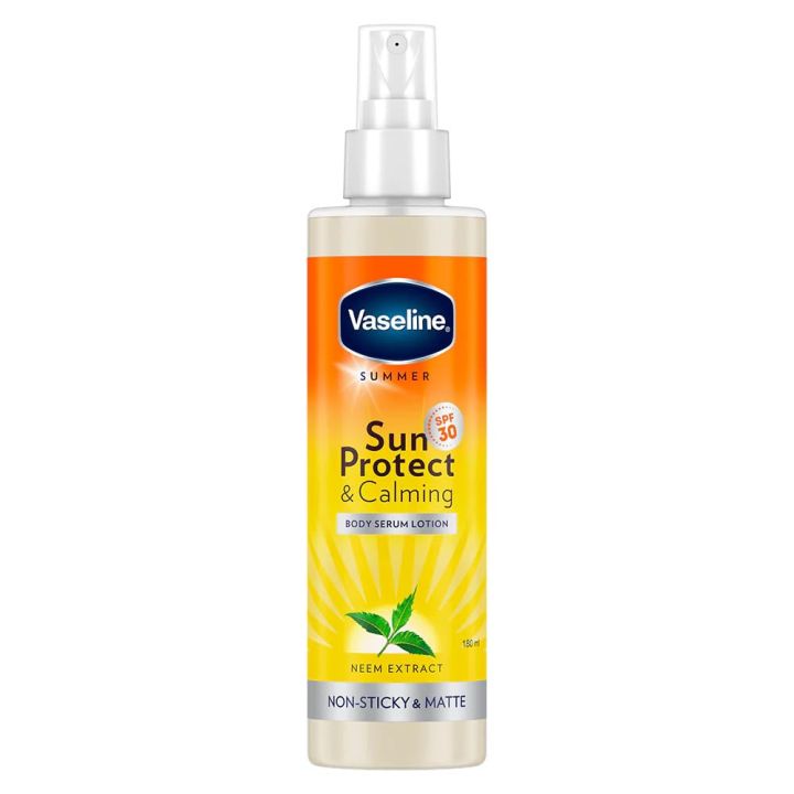 Vaseline Sun Protect & Calming SPF 30 Body Serum Lotion 180ml, For Non-Sticky & Matte Sun Protected Skin FROM INDIA (SAM)
