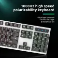 Jertech K358 Keyboard Desktop Optical RGB LED Rainbow Backlit Keyboard Wired Gaming Keyboard for Computer. 