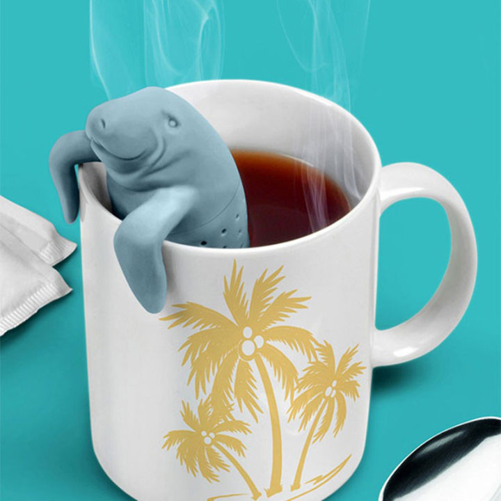 Manatee Shape Tea Strainer, Silicone Tea Infuser, Cute Loose Leaf Teapot, Gift For Tea Lovers, 1 Loose Leaf Tea Strainer