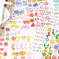 Washi Sticker Cute Decoration Cartoon Bow Rainbow Creative Ribbon Kawaii Stationary Flowers Series 1Pcs School Supplies Carnival(4). 