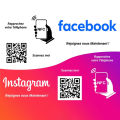Signage display w signage QR code RevieC click or scan acrylic signage NFebook aam Facview Igle Re body signage Goo 2-in-1 social media nstagrGoogle. 