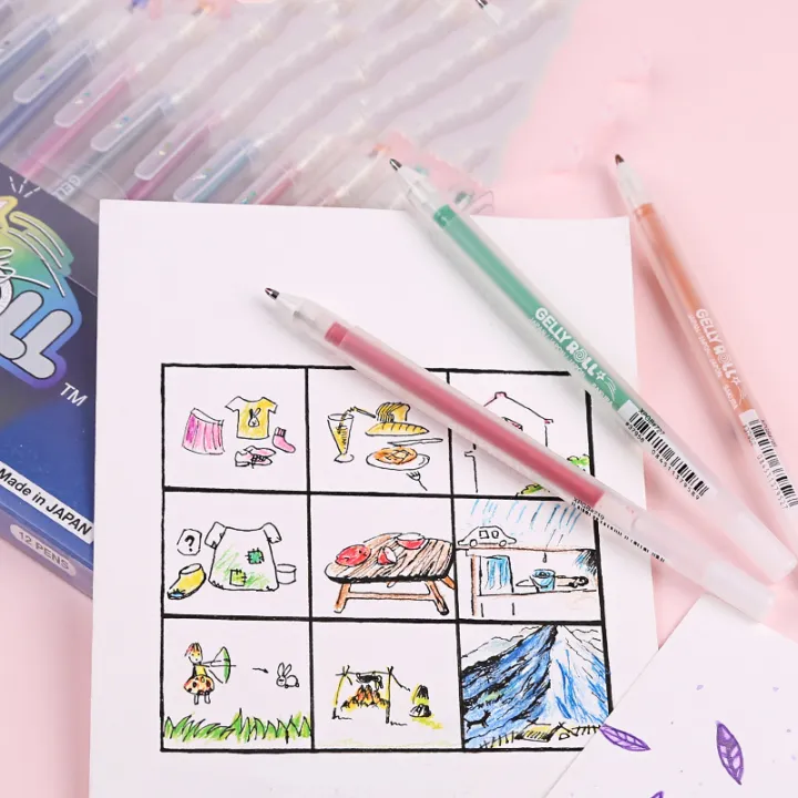%E3%80%90The%20Quiet%20Page%E3%80%91Japan%20Sakura%20Gel%20Pen%20Set%20Gelly%20Roll%20Basis/bright/highlight/souffle/glaze/%20Stationary%20Drawing%20Pens%20Gel%20Ink%20Glitter%20Pen%20Decoration%20-%20Image%205