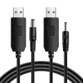 587D USB 5V to DC9V 12V Adapter Converter Cable USB to DC3.5mm 5.5mm for Router Mini Fan Speaker WIFI Charging Bank Connector. 