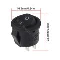1PCS ON/OFF 2 Pin Round Rocker Switch LED illuminated Car Dashboard Dash Boat Van 12V With Cup. 
