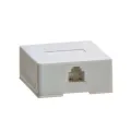 Telephone Rosette Box Ivory Colour RJ11 8P8C for telephone extention replace old with new. 