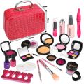 Makeup Toy Pretend Play Makeup Kit for Girls with Cosmetic Bag Role Play Toy Halloween Xmas Birthday Party Gift for Age 3+Basketball. 