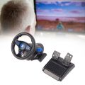 Game Steering Wheel 180° Rotation 7 in 1 Vibration USB Racing Game Wheel with Pedal for PS4 PC Steering Wheel for. 