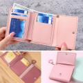 Korean Cute Cartoon Cat Women Wallets Small Credit Holder Wallets Pu Girls Portable S Wallet Purses S T9z6. 