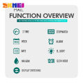 【ZIME】SKMEI 1571 Men's Casual Innovation Display Switching Watch Dual Time Date Hourly Chime Timed Reminder 50m Waterproof LED Backlight. 