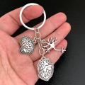 1 Piece Keychain Medical Anatomy Key Brain Heart Nerve Cell Shaped Keychain Doctor And Nurse Bag Chain Jewelry Gift. 