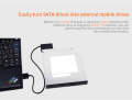USB 3.0 to 7+6 13Pin Slimline SATA Laptop CD/DVD ROM Optical Drive Adapter Cable. 
