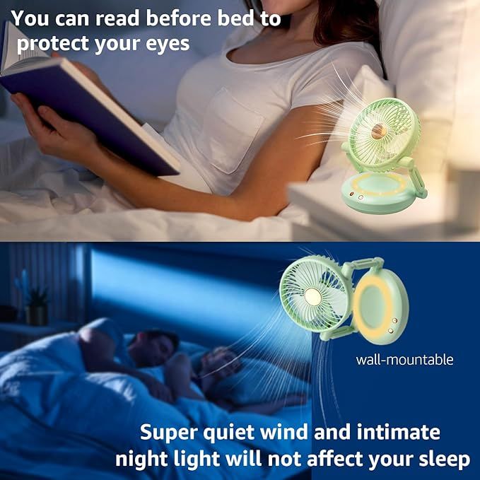 FOLDABLE%20DESK%20FAN%20WITH%20LIGHT%20Portable%20Desk%20Fan%20%20Automatically%20Shake%20the%20Head,%20Folding,%20for%20Home,Bedroom,Kitchen,Office,Outdoor,Small%20Camping%20Travel%20Table%20Fan%20-%20Image%206