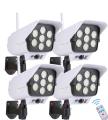 Solar Power Dummy Security Camera Fake LED Blink Light Outdoor Surveillance CCTV. 