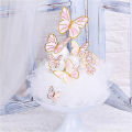 10pcs DIY Cake Decoration Happy Birthday Theme Butterfly Paper Cake Topper. 
