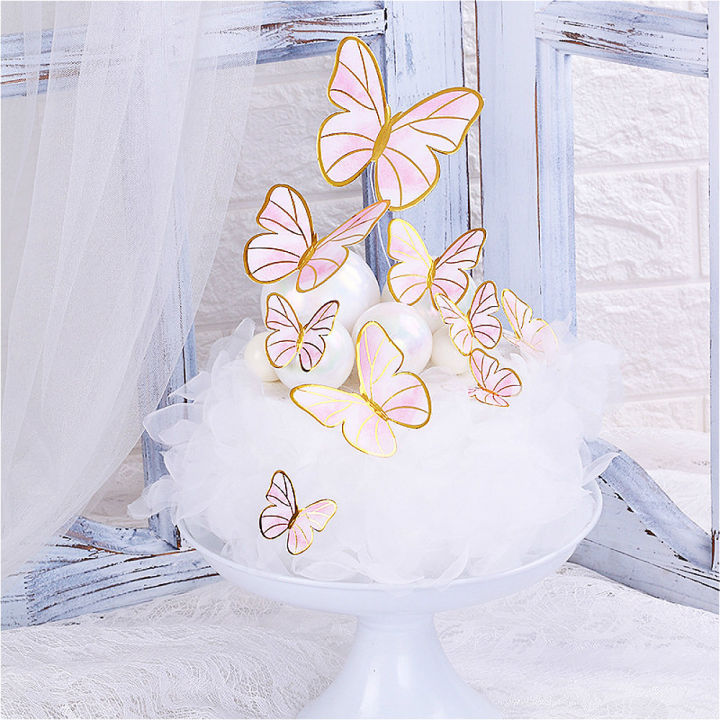 10pcs%20DIY%20Cake%20Decoration%20Happy%20Birthday%20Theme%20Butterfly%20Paper%20Cake%20Topper%20-%20Image%203