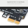 PCIE to SATA Card PCI-E Adapter Converter PCI Express to SATA3.0 Converter 2-Port SATA III 6G Expansion Controller Card Adapter. 