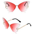 Gradient Colour Butterfly Sunglasses Oversized Large Frame Trendy Fashion Sunglasses Women's Stylish Gradient Sunglasses for Outdoor Casual Wear Fashion Accessory Eye Safety Female Audience. 