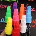Reusable Stationery Supplies Writing Smooth Liquid Ink Glowing Pen Multicolor Drawing Highlighter Erasable Advertising Graffiti Pen LED Board Fluorescent Pens. 
