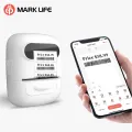 MARKLIFE P50 Mini Portable Bluetooth Thermal Label Printer for Address Clothing Jewelry Retail Barcode Office Compatible Phones. 