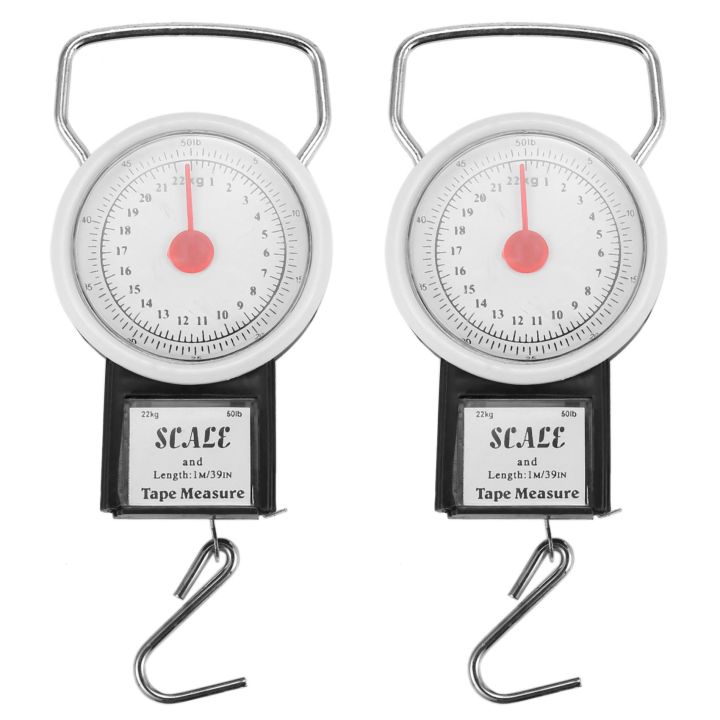 (VDZI) 2X Portable Luggage Travel Scale Hanging Suitcase Hook 22Kg 50Lb ...