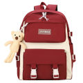 IELGY small fresh contrast color schoolgirl backpack. 