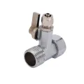 RO Feed Water Adapter 1/2" to 1/4" Ball Valve Faucet Tap Feed Reverse Osmosis Silver. 