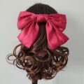 Wig, bow, ponytail, long wavy, everyday, soft, party, synthetic, natural, hairy, feminine curls, red knot, ponytail, bow, vintage wig. 