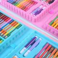 Drawing Set, Paint Set, Watercolor Pencils, Crayons, Solid Watercolor, Oil-based Pencils, Color Sign Pen, Oil Pastel, For Kids, Children, Coloring Books, School Entrance Present, Stationery, Paint Set, 86 Pieces (Blue). 
