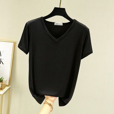 Summer%20New%20Women's%20Modal%20Loose%20Short%20Sleeve%20Shirt%20Korean%20Style%20Thin%20Slimming%20Top%20plus%20Size%20Inner%20MatchTT-shirt%20Women's%20-%20Image%206