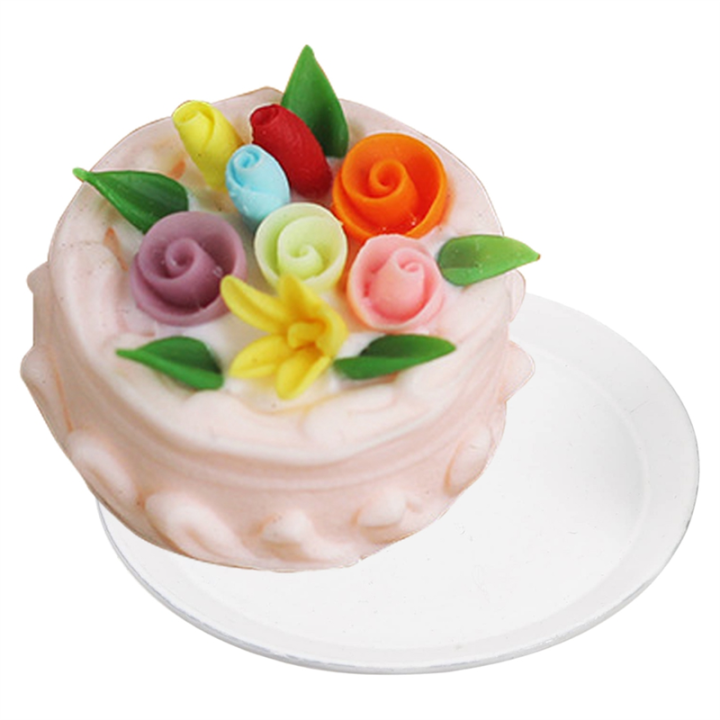 Tiny Food Mini Fake Cake Artificial Cupcake Model Vintage Decor Cake Adornments Pretend Resin Small Cake E