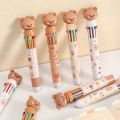 multi cleaning pen 10 Colors Ballpoint Pen Cartoon Bear 0.5mm Colorful Ink Gel Pens Kawaii Chrismtas Pens School Office Supplies Korean StationeryTool Sets. 