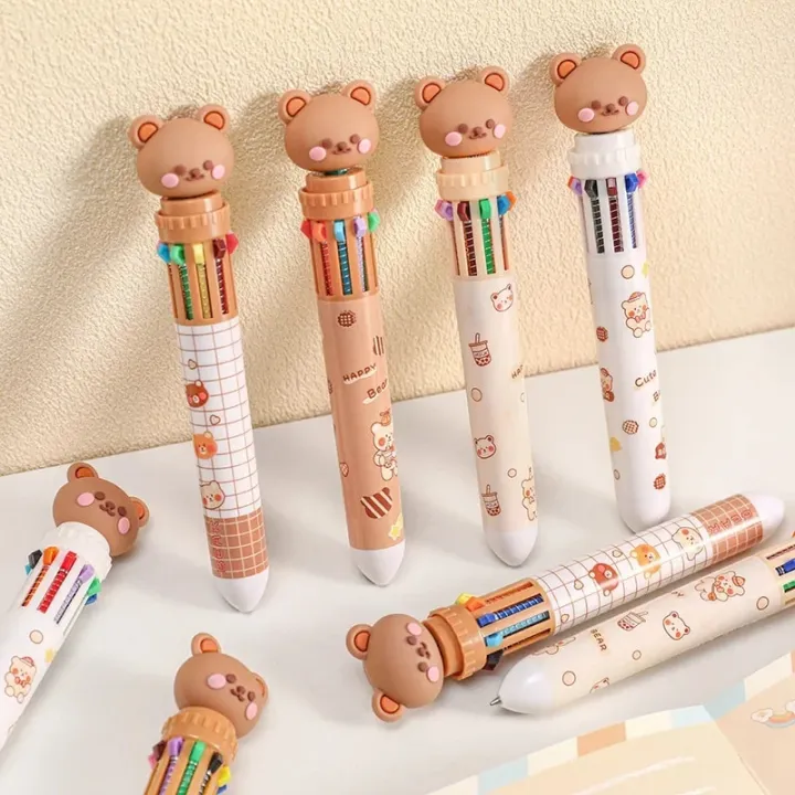 multi%20cleaning%20pen%2010%20Colors%20Ballpoint%20Pen%20Cartoon%20Bear%200.5mm%20Colorful%20Ink%20Gel%20Pens%20Kawaii%20Chrismtas%20Pens%20School%20Office%20Supplies%20Korean%20StationeryTool%20Sets%20-%20Image%203