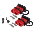 2Pcs 6-10 Gauge Battery Quick Connector/Disconnect 50A 12-36V Battery Jumper Cable Plug Connector Kit Battery Quick Plug. 
