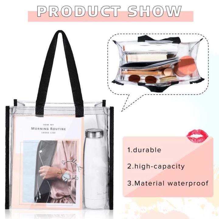 Clear%20Tote%20Bags%2012%20x%2012%20x%206,%20PVC%20Plastic%20Tote%20Bag%20With%20Handles%20for%20Work%20Beach%20Lunch%20Sports,%20Concerts%20-%20Image%207