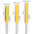 ARELENE 3Pc 8mm Shank Straight Router Bit 1/2 Inch Milling Cutting Diameter Edge Woodworking Trimming Cutter Knife. 