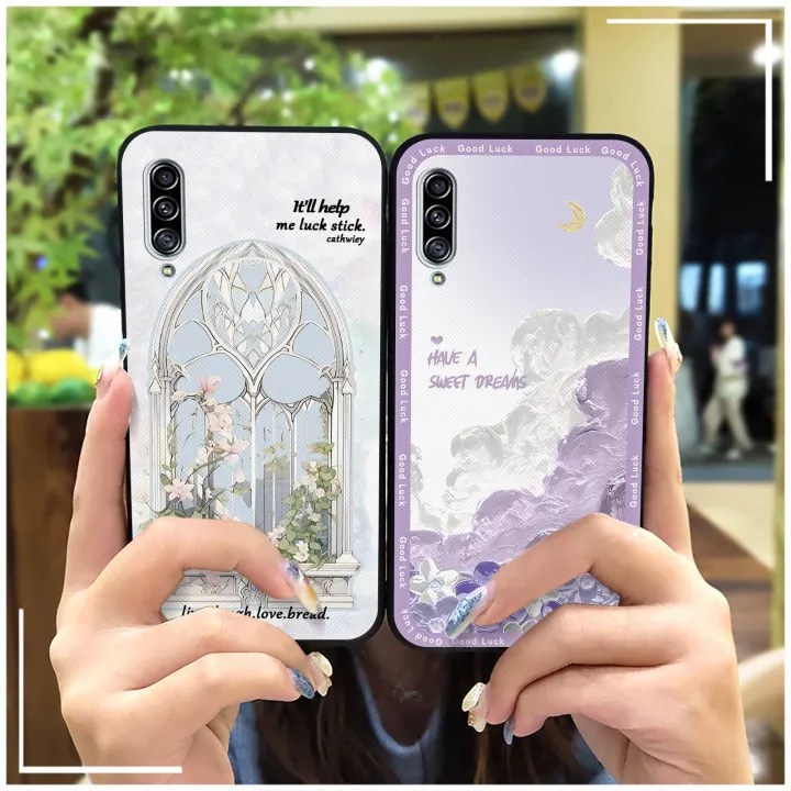 flower%20Anti-knock%20Phone%20Case%20For%20Samsung%20Galaxy%20A90%205G/SM-A908/A9080%20Cartoon%20Dirt-resistant%20Soft%20case%20Oil%20Painting%20Cute%20-%20Image%203