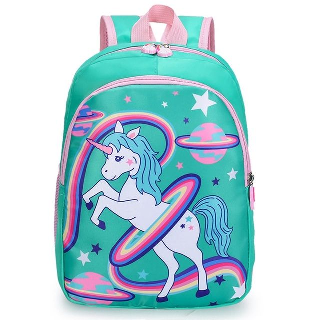 Mombaby Unicorn Schoolbag Kids Children Mochila Double Shoulder School Bags Cartoon Backpack Waterproof Fashion Backpacks Large Book Bag