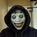 Smile white face eyes demon mask skull Halloween horror cosplay exorcist mask. 