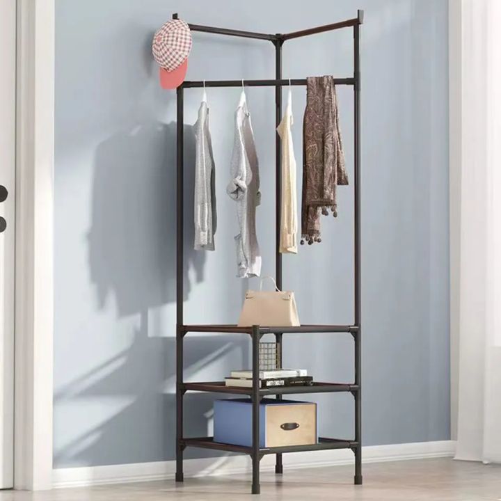 Multi-Function%20Corner%20Coat%20Rack,%20Floor%20Stationary%20Clothes%20Hanger%20Shelves,%20Removable%20Metal%20Clothes%20Storage%20Shelves,%20Hanging%20Shelf%20Bedroom%20Standing%20Corner%20Coat%20Rack%20Easy%20Assembly%20Portable%20Clothes%20Rack%20Furniture%20Storage%20Rack%20-%20Image%202