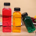 150/250/350/500Ml Refrigerated Square DIY Fruit Juice Bottle Transparent Beverage Drinking Bottle Containers For Outdoor Camping. 