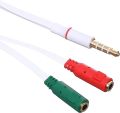 3.5mm Aux Male to 3.5mm Aux Dual Female Converter Adapter Splitter Mic Speaker Stereo Audio Headphone Splitter3.5 Aux Cp-1-101-110L. 