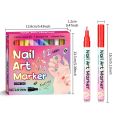 Hot 12/24 Colors Nails Art Marker Pens Waterproof Quick Dry Acrylic Paint Pen Art Nail Decoration Nail Art Pens Set for Nail Decoration. 