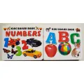 2 Pcs Kids Board Books  ABC Alphabet & Numbers Book with Pictures. 